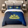 Custom Bedding Set Newcastle United FC Pattern, Print Name Text 1 Duvet Cover Plus 2 Pillowcases Home Textile