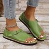 Women's New Plus Size Flat Ankle-Wrap Sandals Buckle Casual Style