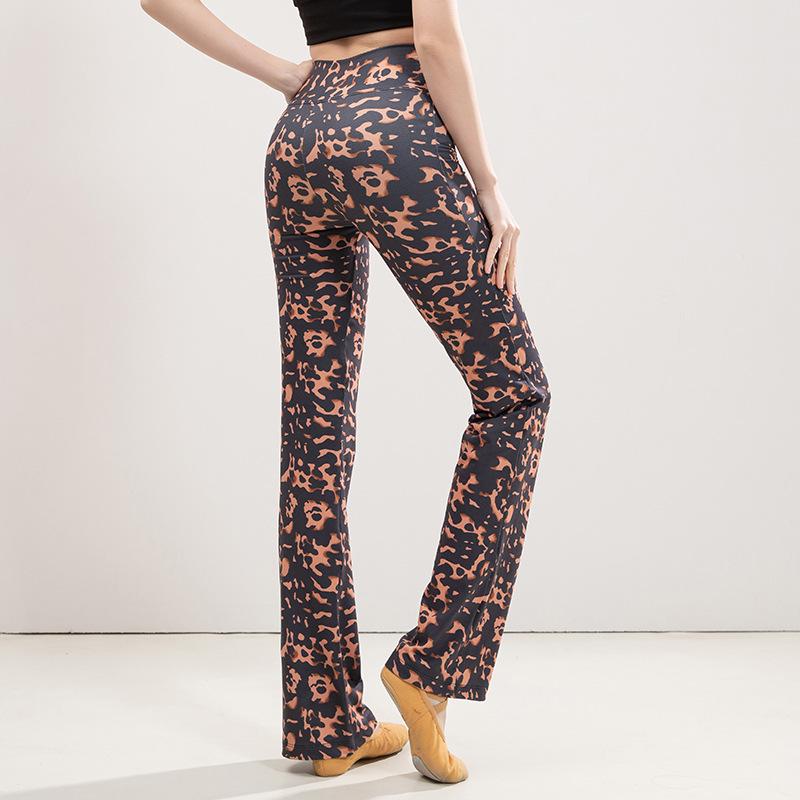Leopard Print High-Waist Yoga Pants: Slimming, Hip-Lift, Straight-Leg Fitness Wear