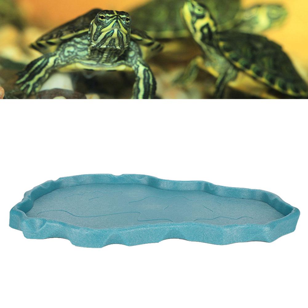 NW29 Plastic Reptiles Feeder Basin Snake Frogs Drinking Feeding Dish Landscape Decorations