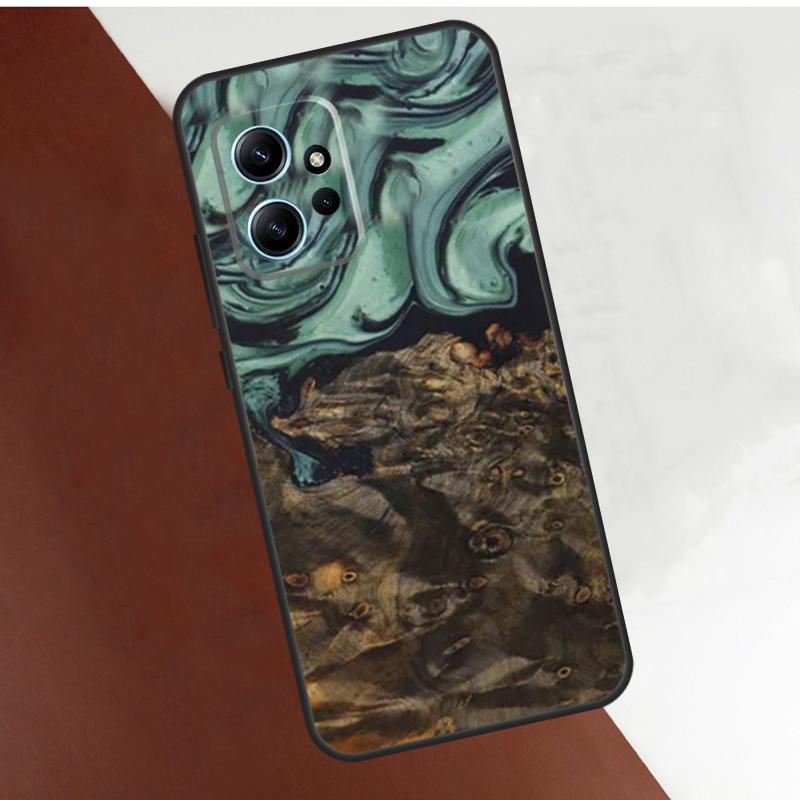Wood Resin Traveler Protective Case For Xiaomi Redmi Note 14 10 11 12 13 15 Pro Plus Cover For Redmi 15 14C 12C 10C 13C 15C