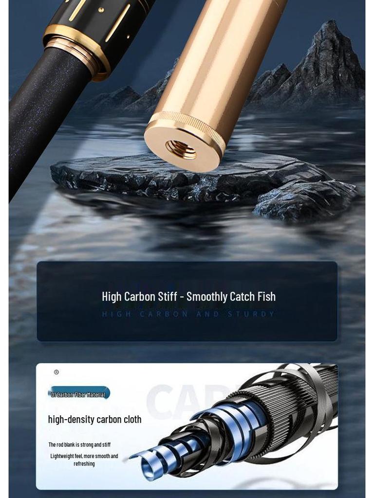 Fulaide Carbon Fiber Mini Rock Fishing Rod for Shore Casting with Sliding Float