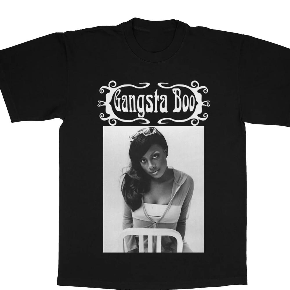 

в память о Gangsta Boo черная футболка с коротким рукавом Все размеры Унисекс футболка S