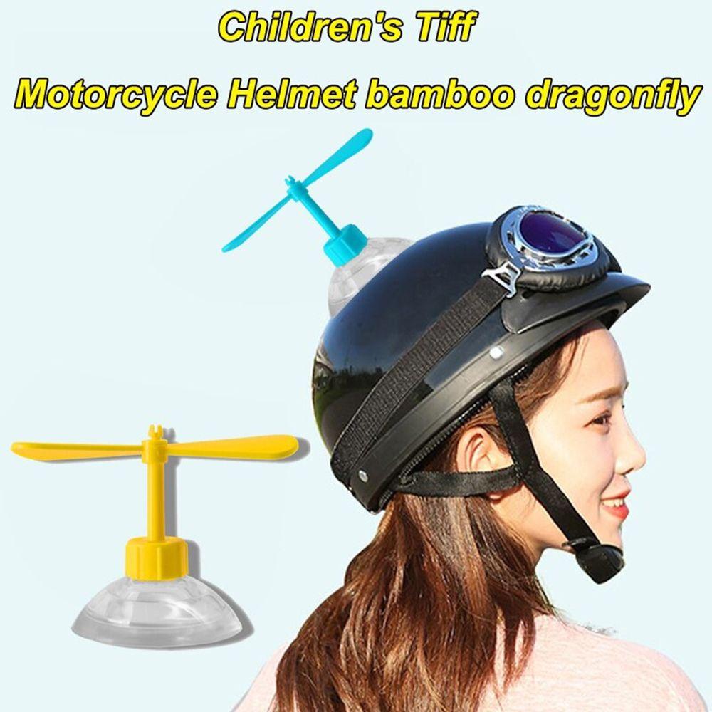 Bike Helmet Fan Helmet Decoration Accessories Children's Helmet Decoration Bamboo Dragonfly