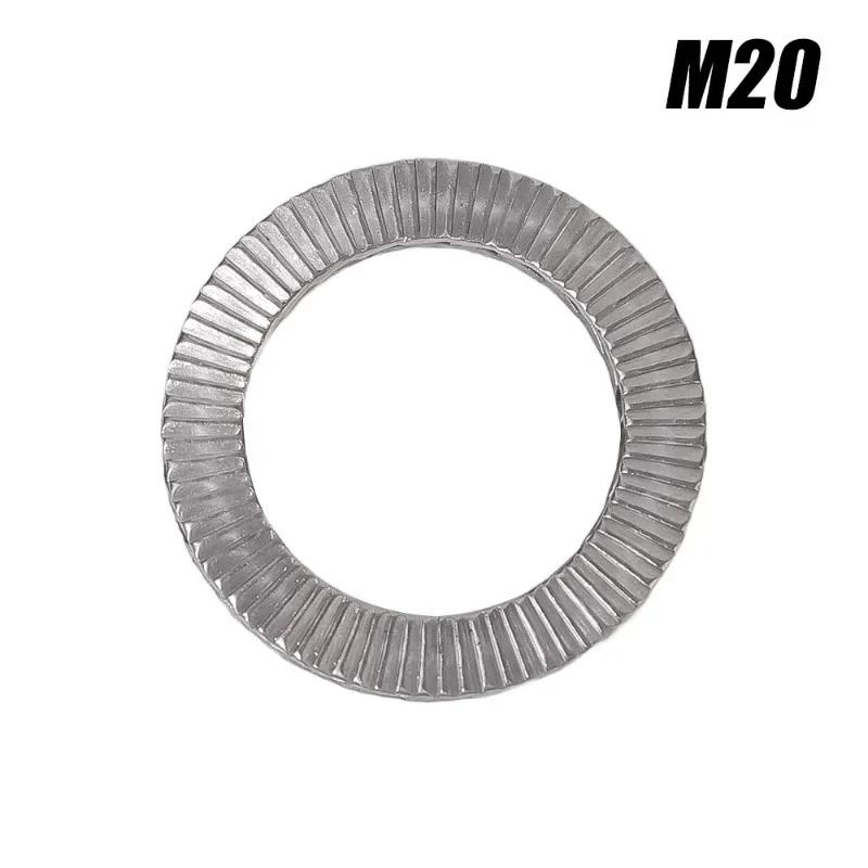 Self Locking Washers Stainless Steel Gasket Dual Stack Wedge Anti Loosening Washer M8 M10 M12 M16 M20 Shock Proof Gasket