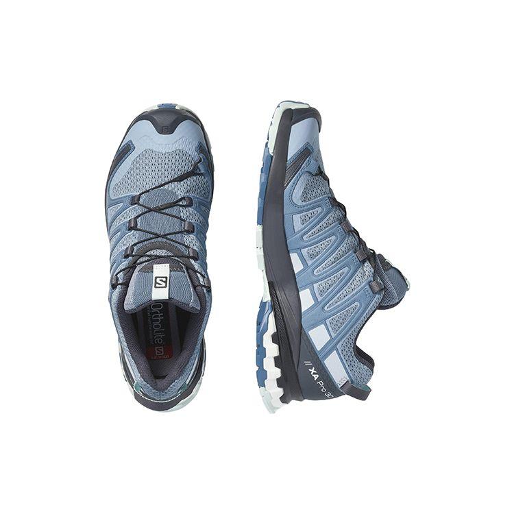 Salomon XA Pro 3D V8 Comfortable Fabric Durable Low-Top Casual Running Shoes Women sneaker Gray Blue 412721