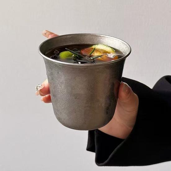 300ml 304 Nerezový hrnek na kávu Dvouvrstvý Vakuově izolovaný Utěsněný Cestovní hrnek Široké hrdlo Mladistvá Láhev na vodu