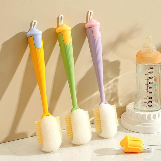 4 in 1 Cleaning Brush Long Handle Cups Straws Pacifiers Cleaning Scrubber Deep Reach Brush Kitchen Cleaning Accessory