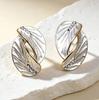 Leaf Fashion Personality Stud Earrings - Symmetrical Jewelry