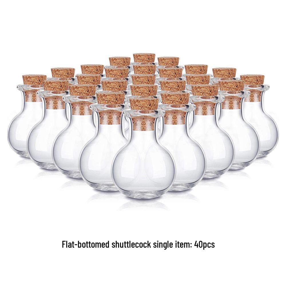 50 Mini Glass Wish Bottles with Corks, Funnel, and Hemp Rope for Decoration