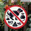 2D Flat, 1pc Round Aluminum "No Dog Poop" Sign, Funny Pet Poop Prohibition Metal Plaque, Waterproof & Rustproof, Perfect for Yard, Garden, Dog Park