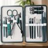 18 pice professional manicure scissors pedicure tool suit, nail tools foot facial grooming suit manicure suit  with