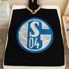 1PC FC Schalke 04 Patterned Flannel Blanket Suitable For All Seasons for Home Decor Warmth and Comfort Gifts Holiday Present