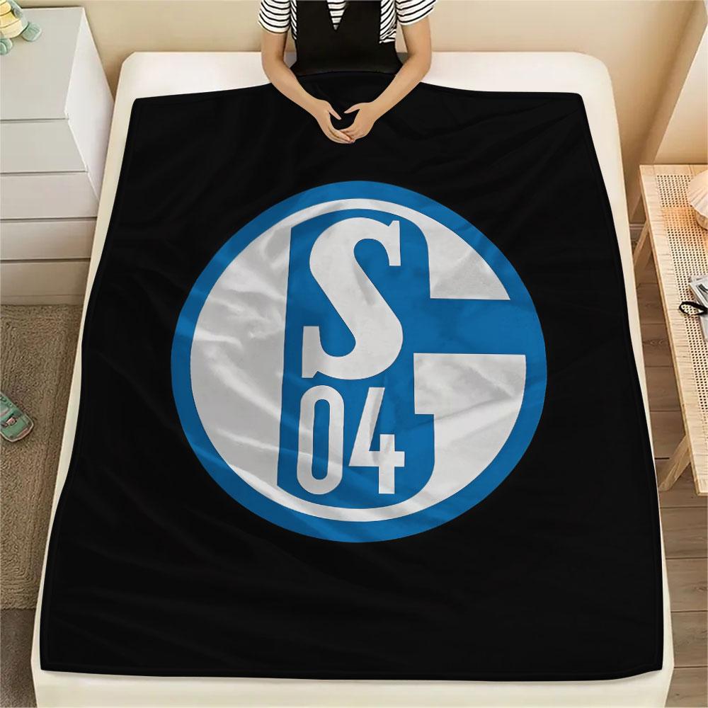 1PC FC Schalke 04 Patterned Flannel Blanket Suitable For All Seasons for Home Decor Warmth and Comfort Gifts Holiday Present