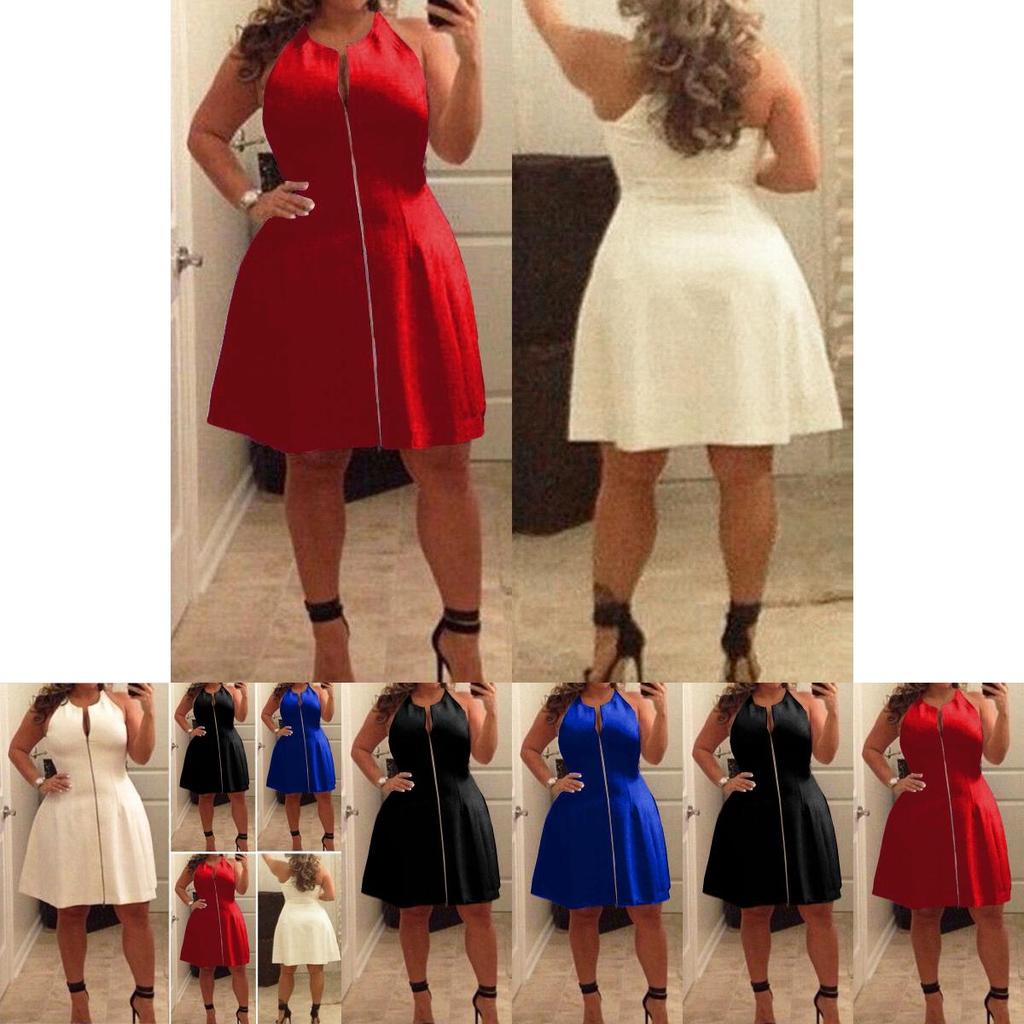 Moda L-6xl Plus Donna Scollo a Barca Abito Corto Mini per Cocktail Serata Festa Stile Elegante