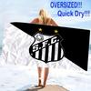 Santos FC Art Print Beach Towel, Large Soft Quick Dry Towel for Beach Camping Swimming
