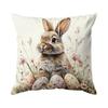 1 Pc Easter Day Cushion Cover Cute Bunny Eggs Pillow Cover Easter Rabbit Pillowcase Home Decorative Throw Pillow Case 45X45Cm