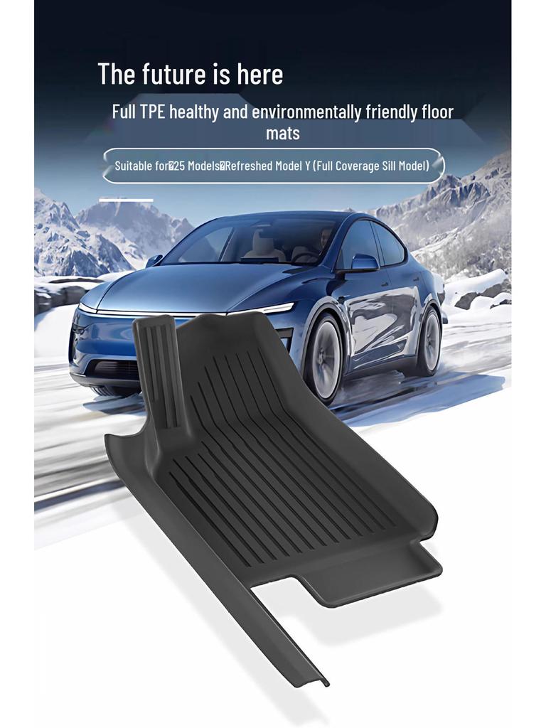 Passt für Tesla Model Y (25-Modell) Rechts- und Linkslenker: Vollständig umschlossene TPE-Fußmatten