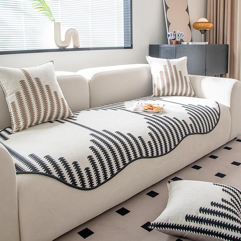 

Подушка для дивана из шенилла неправильной формы, высококачественный чехол для дивана в скандинавском стиле, нескользящая всесезонная универсальная подушка для сиденья 90*90cm