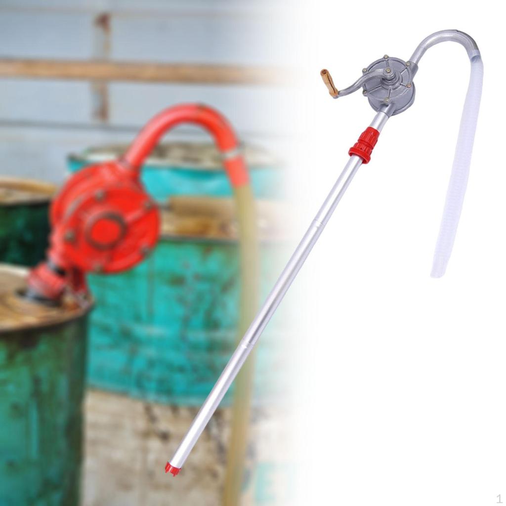 Crank-Driven Oil Transfer Pump for Drum Use with Strainer Included