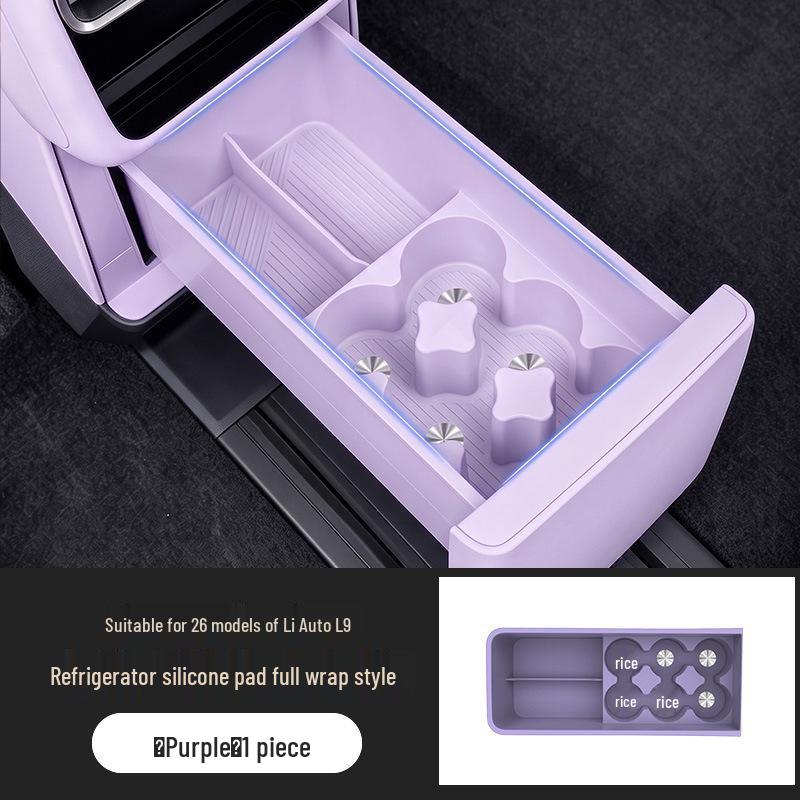 Silicone Protection Pad for Li Auto L9: Refrigerator, Cup & Drink Holder, and Storage Accessory