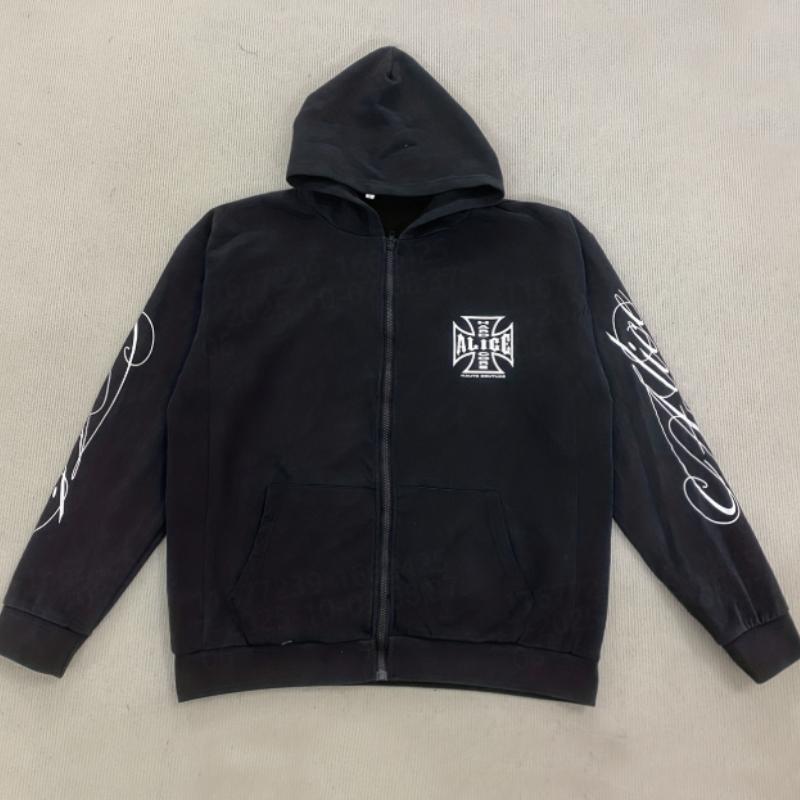 Evropský a americký retro design tištěná mikina na zip