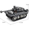 MOC Hlavní bojový tank Tiger Těžký tank Válka Vojenské Městské Vozidlo Auto Stavební kostky Klasický Model Kostky Sady Nápady