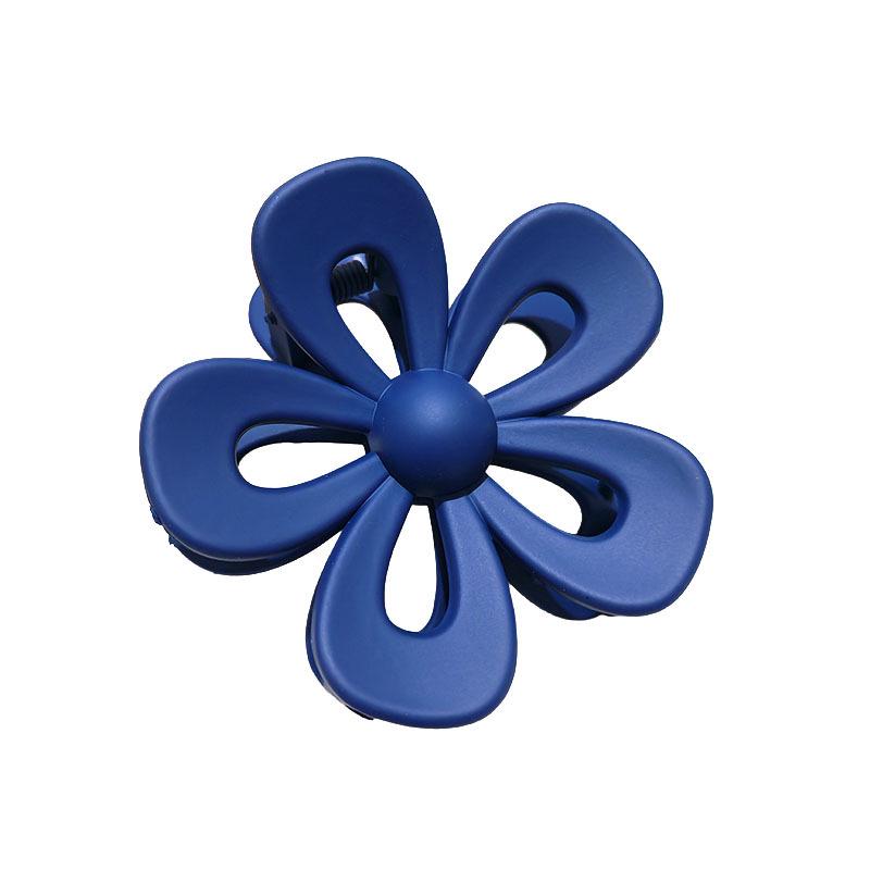 7cm Frosted Flower Claw Hair Clip - Five-Petal Candy Color Updo Accessory