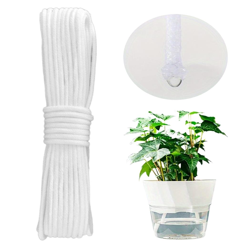 1M 4mm Self Watering Rope Cotton Wick Cord String Cotton Rope Lazy Self-absorption Flowerpot for Orchid Tomato Planting Supplies