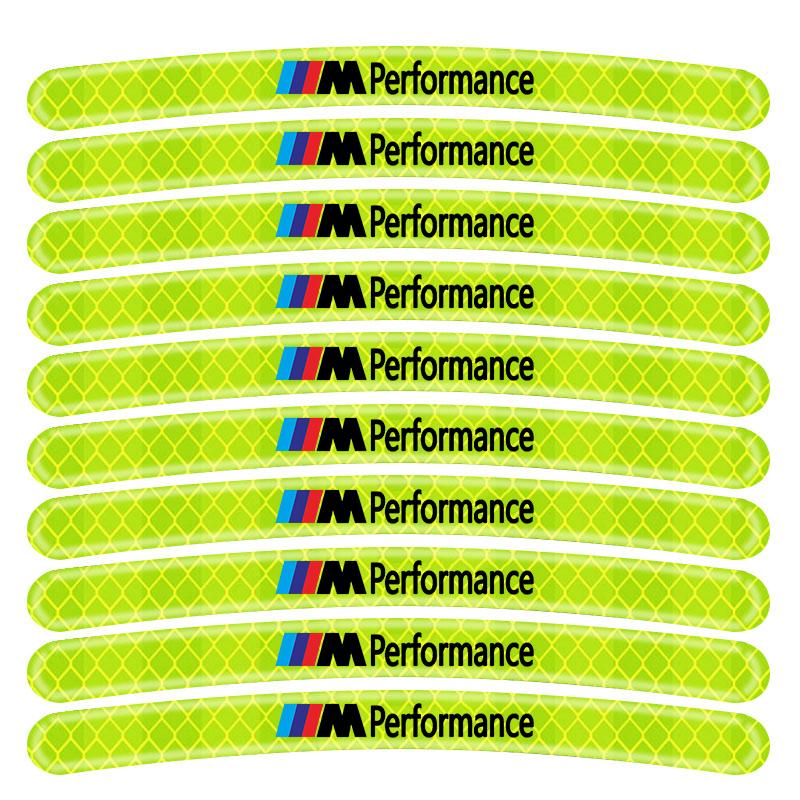 

Car Wheel Hub Reflective Stickers Tire Rim Luminous Accessories For BMW M E34 E36 E60 E90 E46 E39 E70 F10 F20 F30 X5 X6 X1 M3 M5 M6 E71 F01 F02 F87