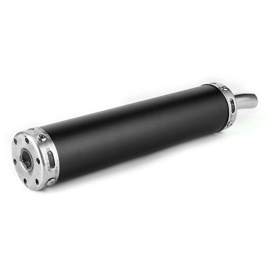Edelstahl Auspuff Schalldämpfer 20mm/0,8 Zoll Modifizierte Teile für 2-Takt Motorrad Schwarz
