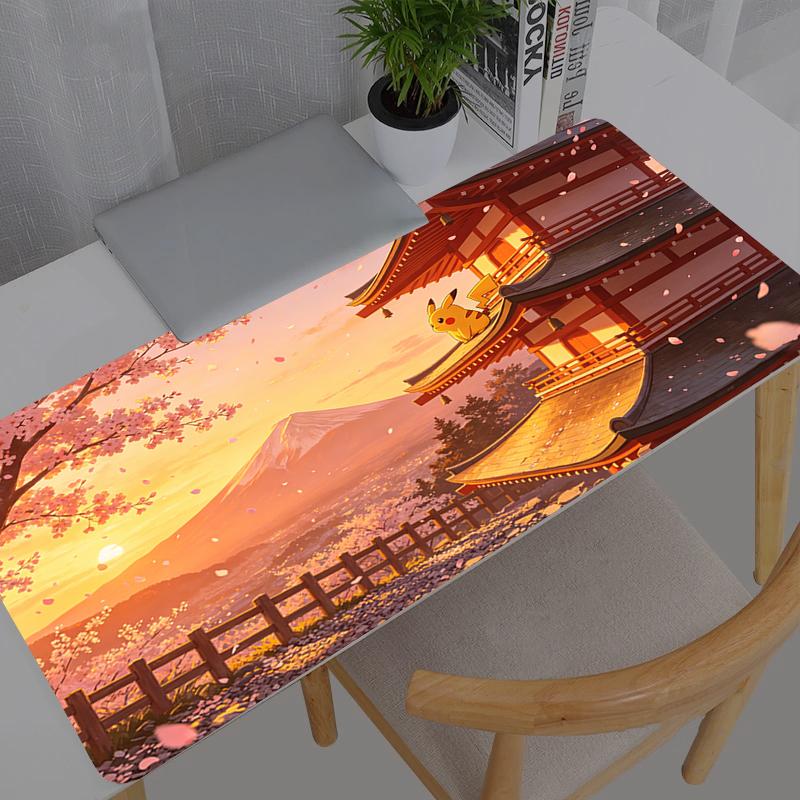 Large Gaming Mouse Pad Anime Pokemon Pikachu PC Durable Computer Gamer Desk Mat For CS GO LOL XXL Laptop Kawaii Mousepad