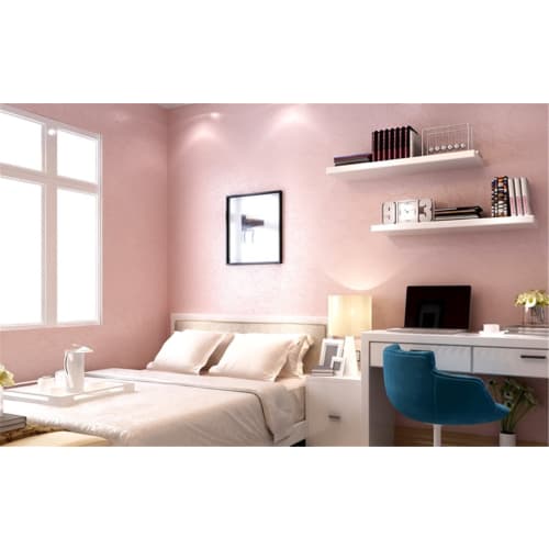 BYM Easy-Apply Wallpaper Stickers, Fabric-Like, Waterproof, Healthy, Rental-Friendly, Easy Repair, 60cm X 9m [Authentic] (Pink)