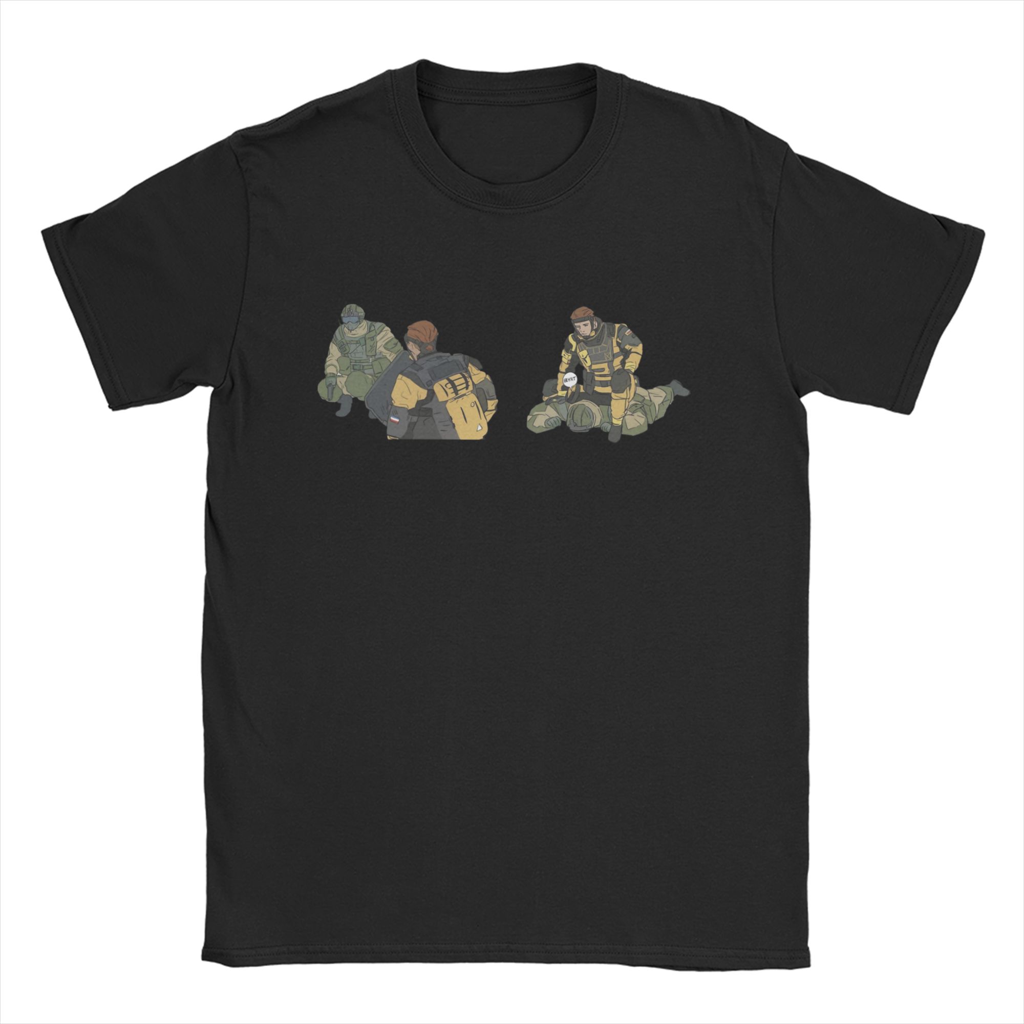 Unisex Womens Funny tachanka lord fuze game art T Shirt Cotton Clothes Casual Short Sleeve Crewneck Tee Shirt Gift Idea TShirts S