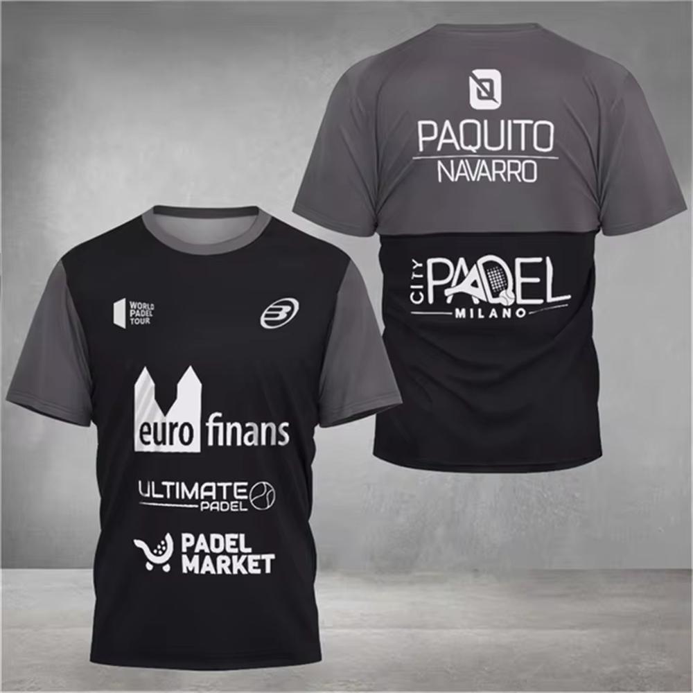 Herren Trend Padel T-Shirt Element Print Muster Ultra-dünn Kurzarm Herrenmode Tennis Atmungsaktiv Boutique Fitness Top