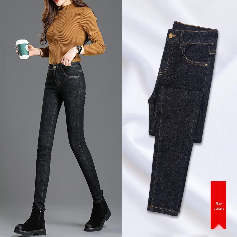 

Slim Fit High Waist Women s Black Skinny Jeans Black Full Length (No Fleece)