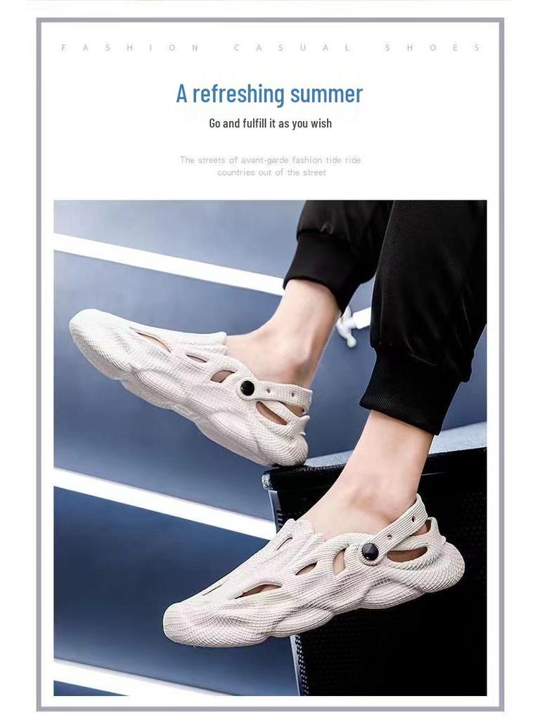 Sandalias de Moda Antideslizantes para Hombre 2024, Estilo Coreano, Suela Gruesa, Suaves, para Conducir al Aire Libre