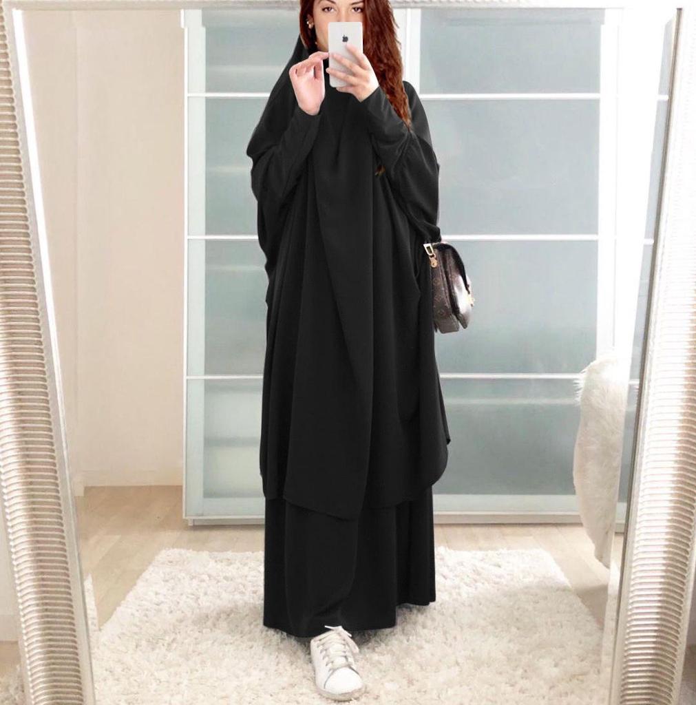 New 2022 Solid Color Swing Dress Robe Set