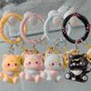 Resin Sweet Keyring Cartoon Design Korean Keychain Lovely Cat Keychain  Phone Chain