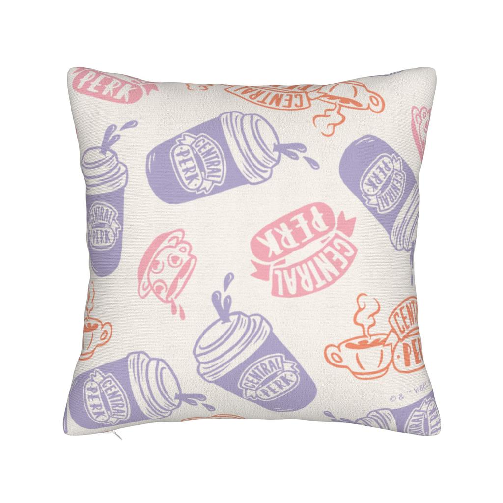 Federa per Cuscino Central Perk Friends TV Merch Stampa Federa Cuscino Copricuscini Decorazione Auto con Zip Multitaglia