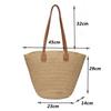 Summer Large Capacity Straw Bag For Women Knitted Straw Bag Bohemia Top-handle Bag Travel Totes
