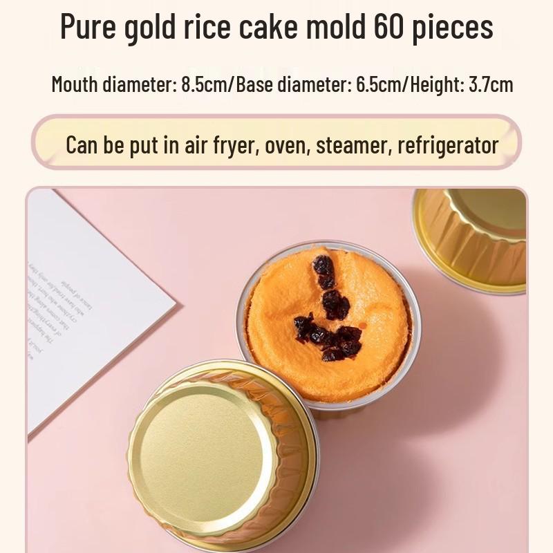 Compact Reusable Tin Foil Egg Tart Molds for Air Fryer & Oven Baking