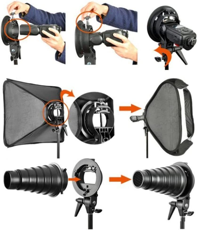 Godox mount with adjustable with Bowens mount for S-type bracket/bracket angle/holder strobes/flashes/softboxes/beauty dishes/umbrellas [Used]
