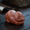 Yixing Purple Clay Tea Pet Chinese Zodiac Pig Statue Ornaments Desktop Decors Tea Figurine Crafts Handmade Tea Set Decoration
