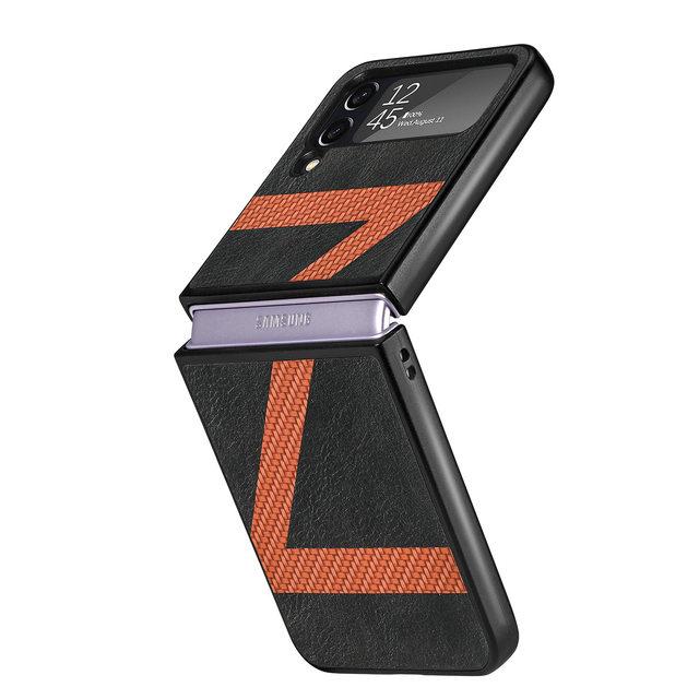 Mode Hybrid Farbe Handy Tasche Fall Für Samsung Galaxy Z Flip4 5g Flip 4 Zflip4 Klapp Leder Abdeckung für Samsung Flip4