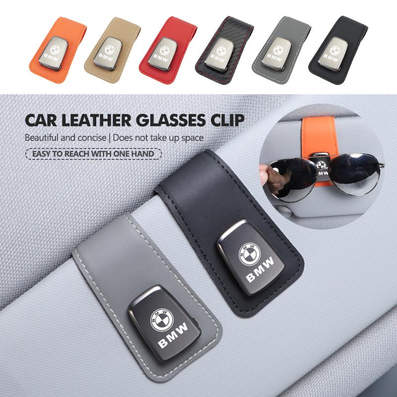 MLKJ3 Car Styling Sun Visor Eyeglasses Clip Sunglasses Storage Holder For BMW E87 E70 E91 E30 G20 E92 E93 E60 E46 E90 G30 E53 X1