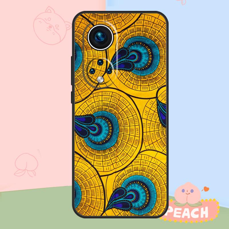 African Wax Fabric Case For Honor Magic 8 Pro 5 6 7 Lite Honor Win RT 400 200 50 70 90 X8c X9a X9b X9c X9d Cover