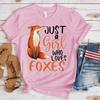 Foxes Printed Kids Adult T-shirt Summer Women's and Men's Casual Outdoor Girl and Boy Short Sleeve Tees Top Loose Pullover