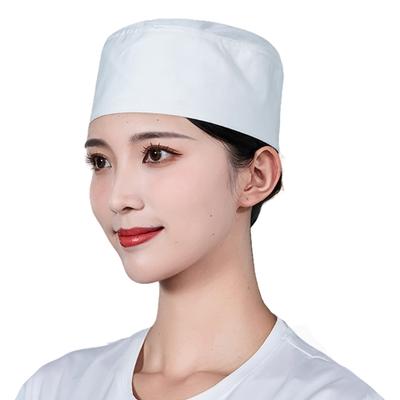 Professional Chefs Hat with Adjustable Button Design Comfortable Flat Hat for Kitchen and Restaurant Work Environment