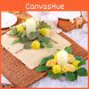 Fabric Plastic And Flower Candle Circle Wreath For Special Occasion Decor Table